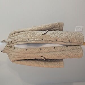 Lands' End Quilted Beige Women's Puffer Coat